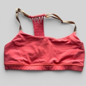 Lululemon athletica true self bra grapefruit peach fuzz small 4 yoga fitness